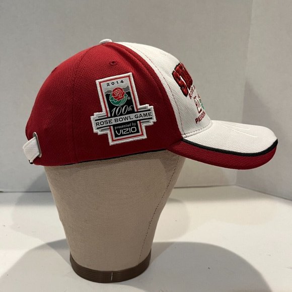 Stanford 100th Rose Bowl Game 2014 Hat Red White Adjustable, Preowned - Picture 3 of 8